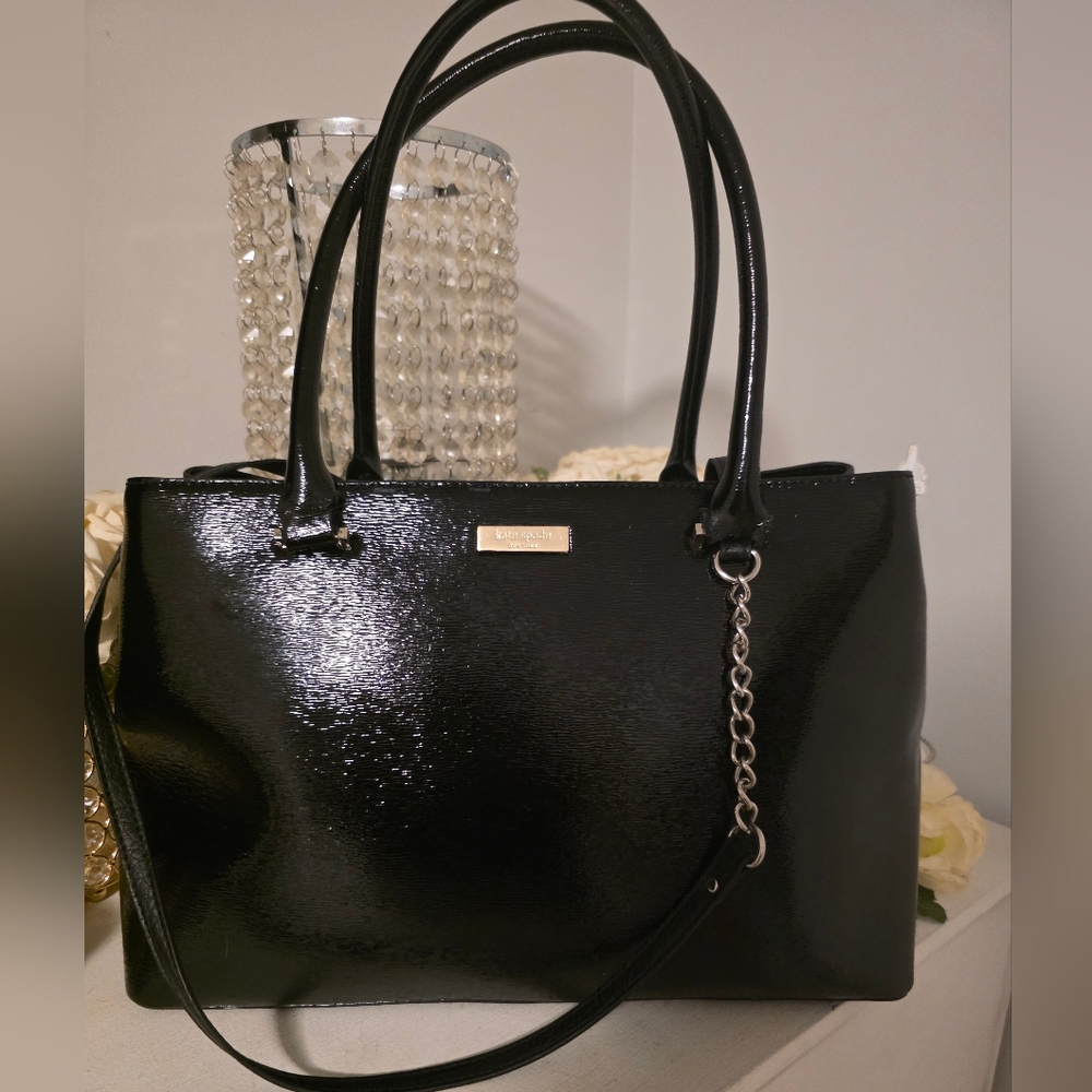 Kate Spade Glossy Black Tote .
